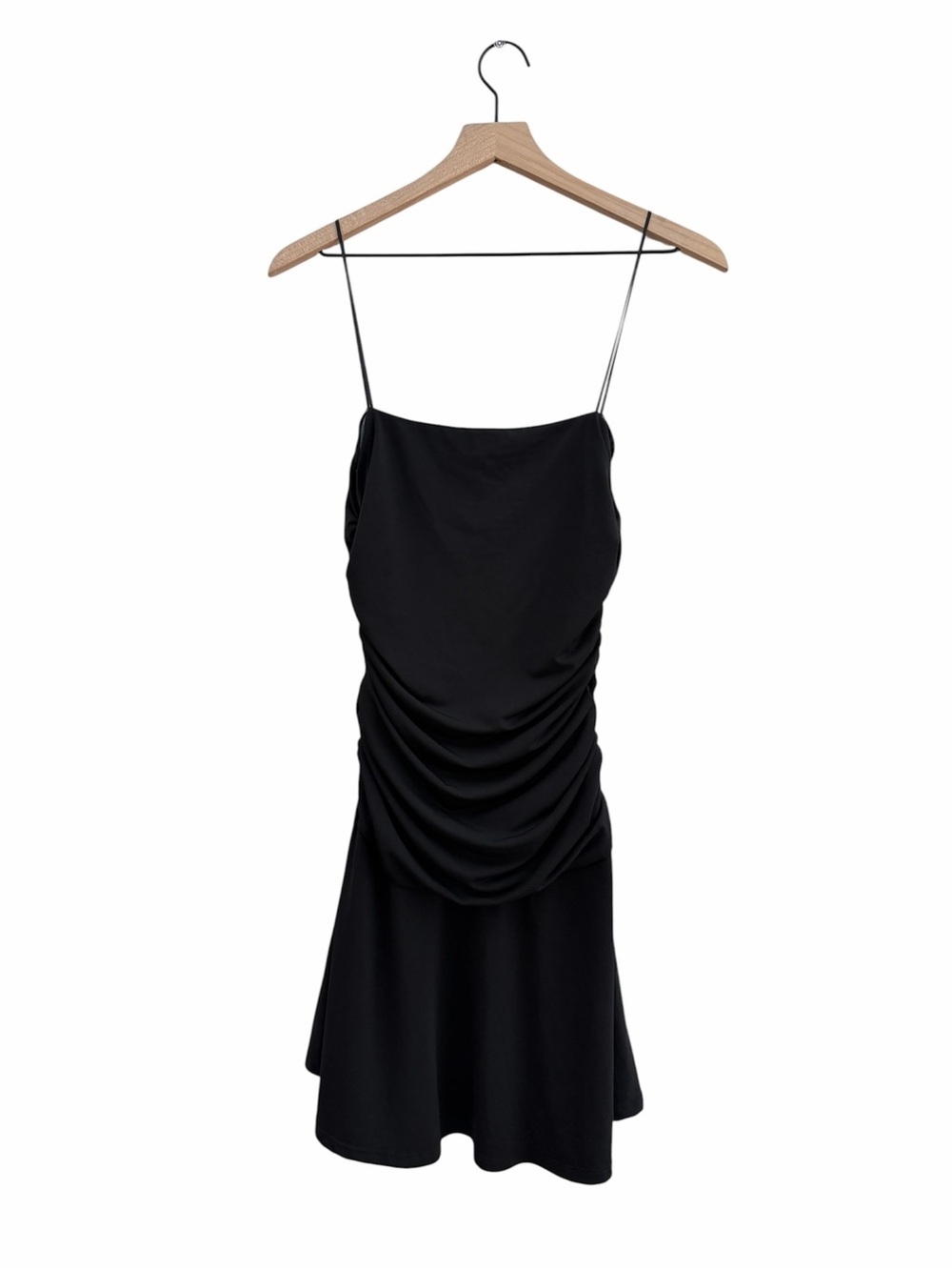 Revolve Camila Coelho Strapless Black Ruched Drop Waist Mini Dress - Picture 7 of 9